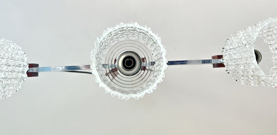 Suspension vintage en teck et chrome – Verre, Bois (photo 3 of 8)