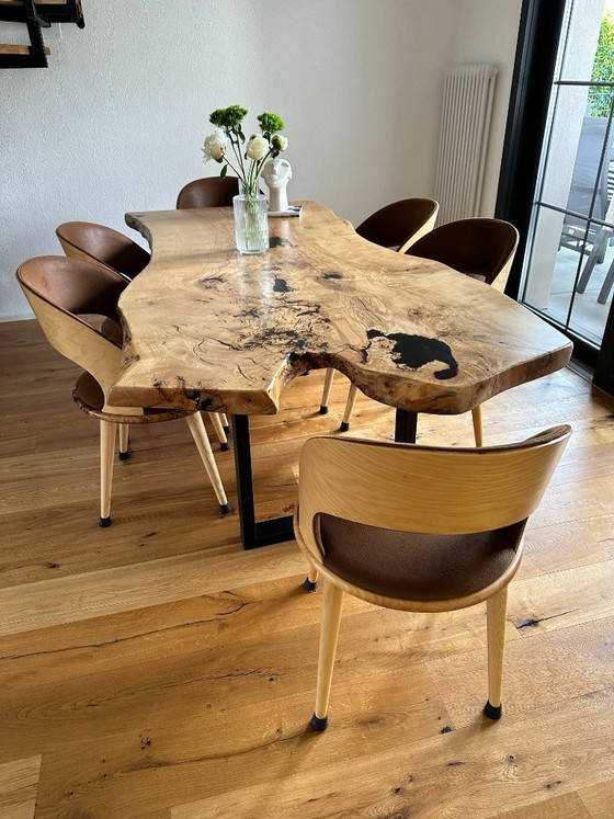 Image 1 of Exclusive solid olive wood tabletop / designer dining table