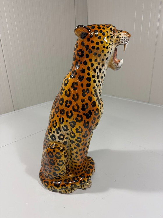 Grande Leopardo in Ceramica Italia Anni '70 – Oggetti decorativi (photo 11 of 16)