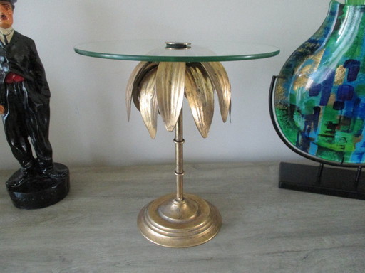Cake stand, Hollywood Regency style, palm tree, bronze, 32 cm.