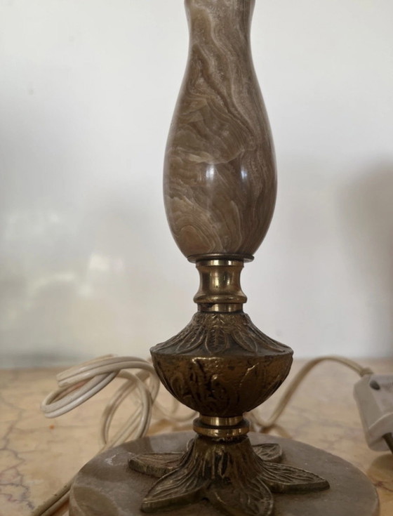 Image 1 of Vintage marmeren lampenvoet