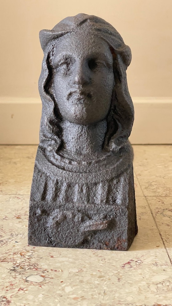 Image 1 of Paire de CHENETS Anciens Fonte d'Acier VINTAGE