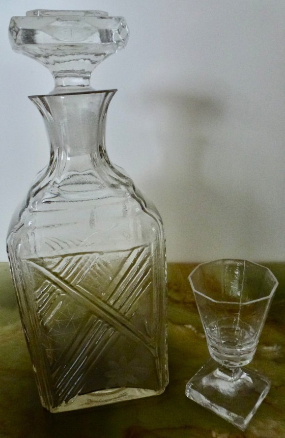 Image 1 of Meuble à boissons - Noyer - Cave à alcools - Marqueterie.