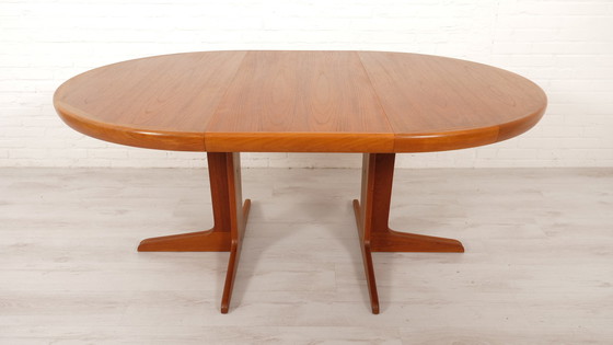 Image 1 of Vintage Round Dining Table | Teak | Extendable | 120 cm