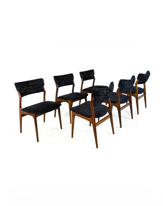 Image 1 of 6 restored Danish dining chairs '60