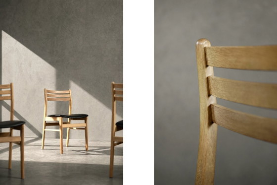 Image 1 of Vintage Scandinavische eikenhouten eetkamerstoelen uit het midden van de 20e eeuw van Sax Møbelfabrik, jaren 60, set van 4