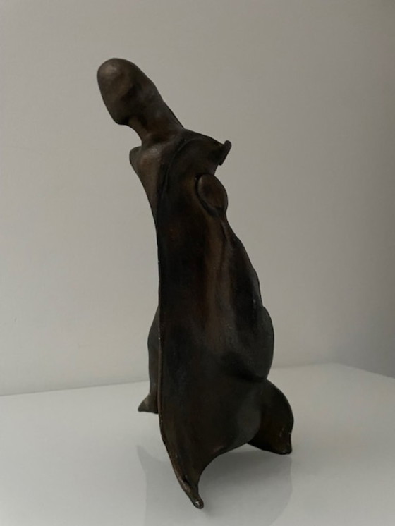Image 1 of Expressive sculpture figure in the wind - futuristic
