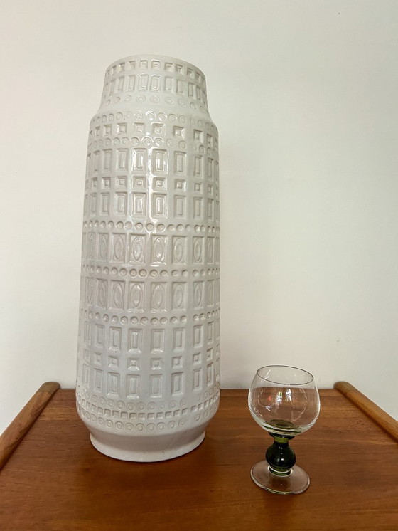 Image 1 of XL vintage Allemagne de l'Ouest vaas wit