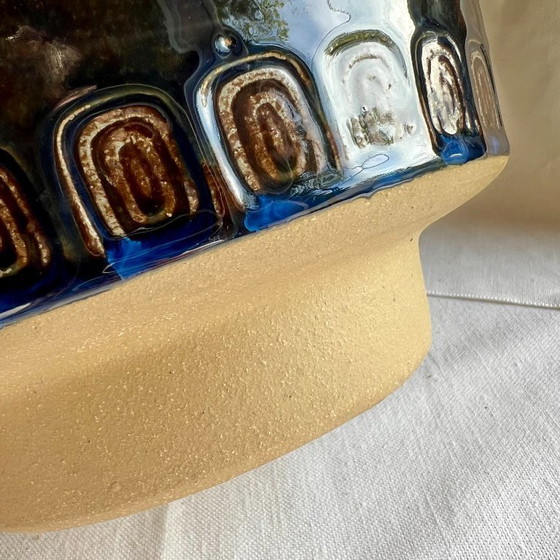 Image 1 of Large 1960s Danish Stoneware Centerpiece Bowl by Maria Philippi for Søholm