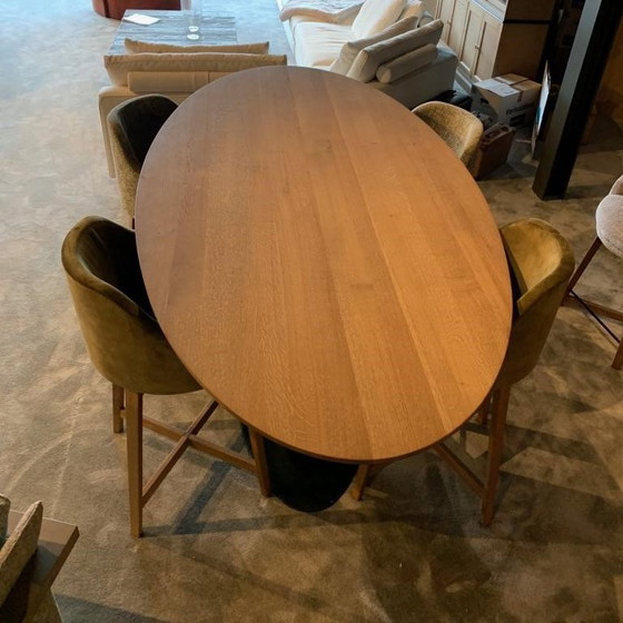 Image 1 of Mesa de bar Passe Partout Buddha - 240x120 con taburete de bar Lumos (juego de 4)