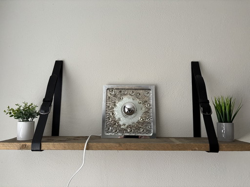 Lampada da parete vintage "Eisglas" Sölken Leuchten anni '70