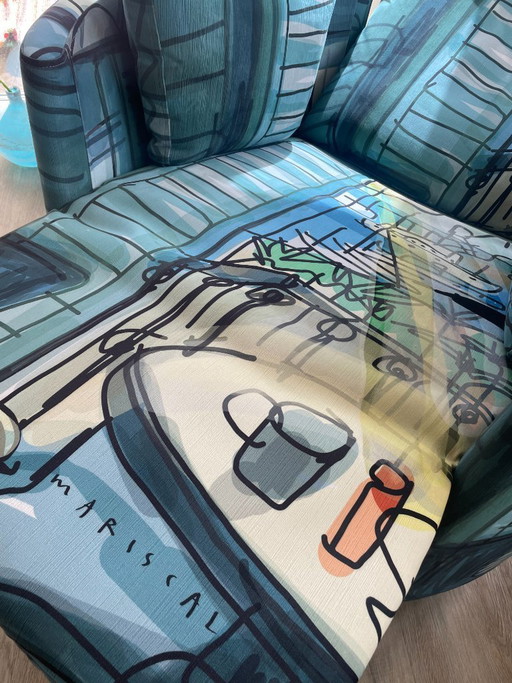Designer Sessel / Statement Chair / Einzelstück – neuwertig (3 Monate alt)