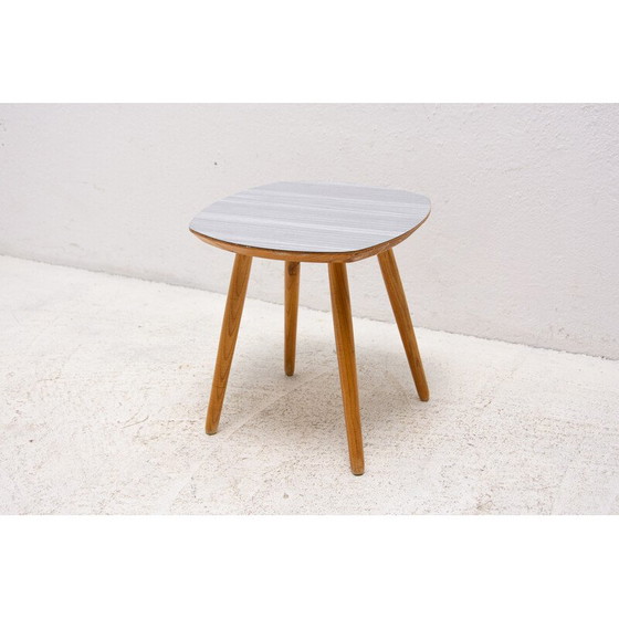 Image 1 of Vintage stool in wood and formica, Czechoslovakia 1960s