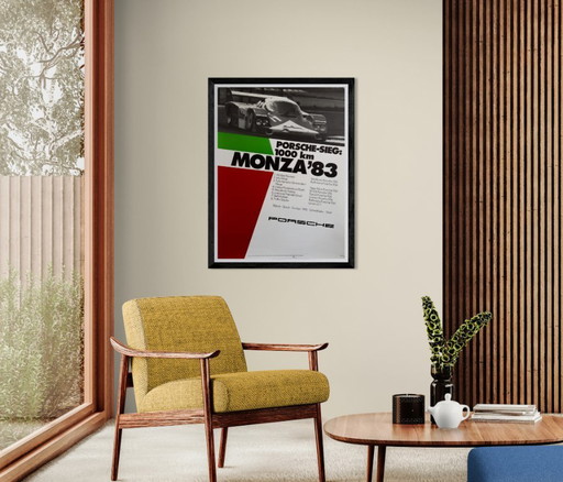 Original Vintage 1983 Porsche Monza 1983 Poster / Plakat - XL 76 × 102 cm