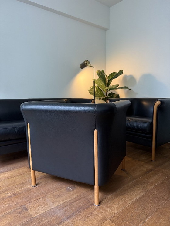 Image 1 of Leather club set by Antonio Citterio for Moroso, 1980s