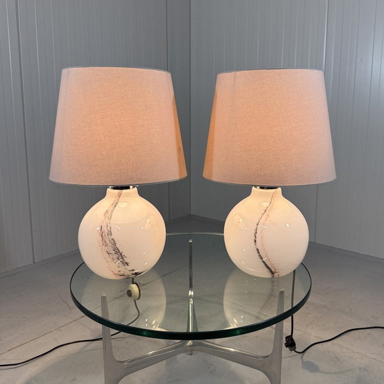 Image 1 of Peill & Putzler Large Glass Table Lamps 1970's