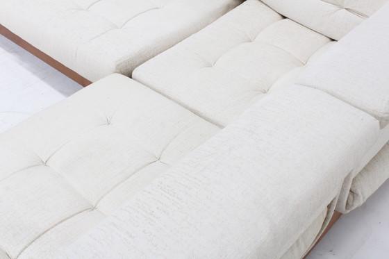 Image 1 of Vintage Roche Bobois Mah Jong sofa beige linen Hans Hopfer