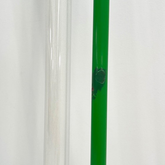 Image 1 of Lámpara de neón doble verde de Gian N. Gigante para Zerbetto, década de 1980.
