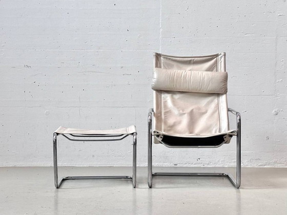 Fauteuil Cantilever Vintage Heinrich Pfalzberger avec Ottoman, Suisse – Leather (photo 9 of 16)