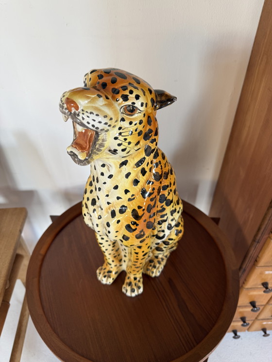 Image 1 of Vintage ceramic leopard, Italy '60s