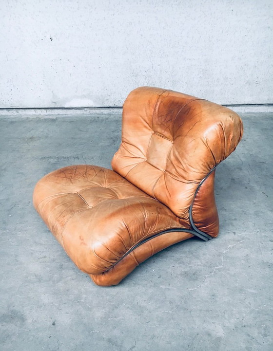 Image 1 of Midcentury Modern Italian Design 'COROLLA' Leather Sectional Sofa by I.P.E. Italy 1970's