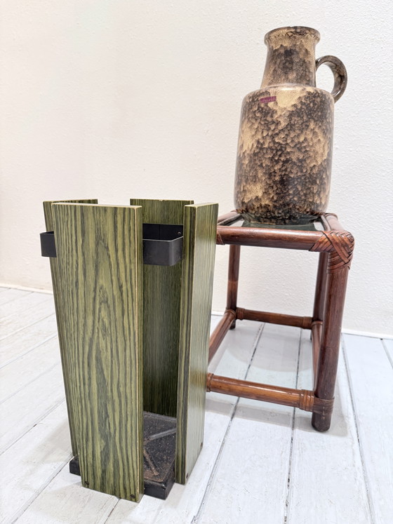 Portaombrelli Vintage Brutalist Space Age – Wood, Metal (photo 6 of 6)