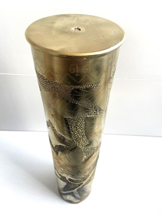 Image 1 of Trench Artwork from the First World War (1914-1918): 75mm Cannon Shell Casing (France)