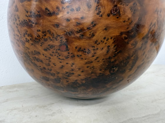 Image 1 of Large antique burl wood ball decorative wooden ball
