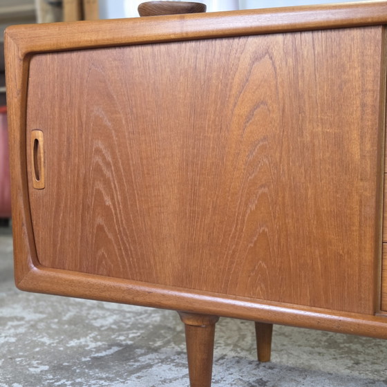 H.P. Hansen Danish Sideboard, Vintage TV Cabinet, Wall Unit – Wood (photo 6 of 15)