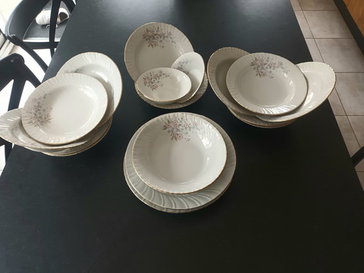 👉 Servizio da tavola vintage in fine porcellana – Boris Kidrič – Jugoslavia – 17 pezzi – decoro