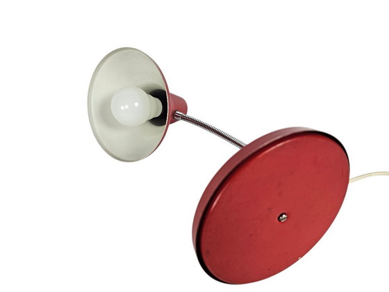 Image 1 of Hala Zeist - lampada da scrivania - rossa - collo flessibile - anni '60