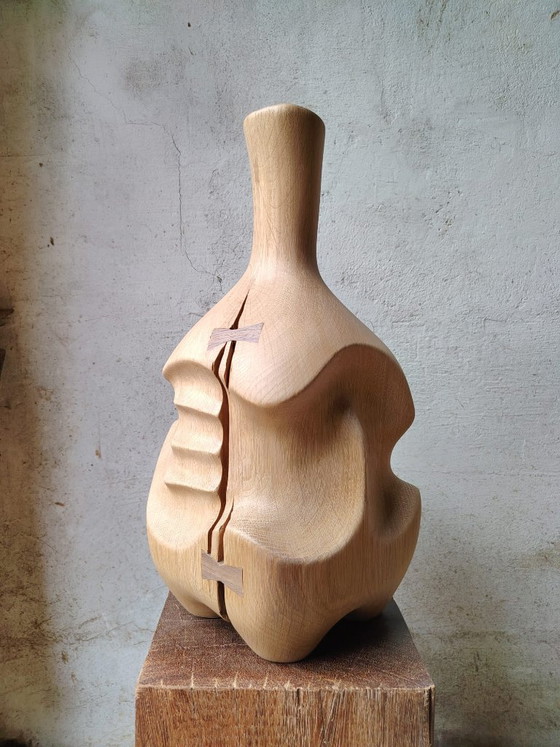 Vaso scultoreo in rovere massiccio – Pezzo unico – retroDom, Vasi, Legno (photo 6 of 14)
