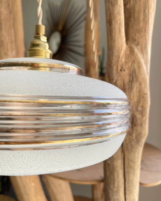 Customizable Art Deco Style Vintage Globe Portable Lamp – Lighting, Textile, Glass (photo 9 of 14)
