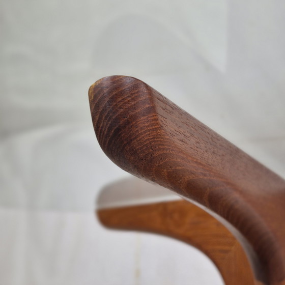 Image 1 of Vintage 1960s round coffee table teak with glass, Danish