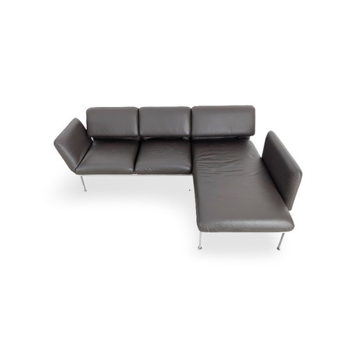 Original Brühl Roro Sofa Eckcouch Leder Small Design Grau – hoekbanken, Leather (photo 2 of 12)