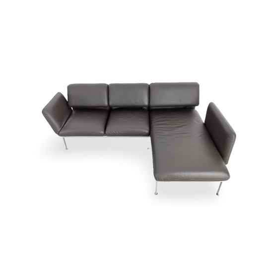 Original Brühl Roro Sofa Eckcouch Leder Small Design Grau – Ecksofas, Leather (photo 2 of 12)