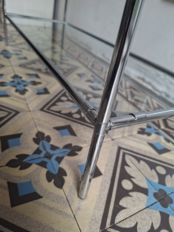 Abstracta Kast, Jaren Zestig Design, Poul Cadovius – Vitrinekasten, Chrome, Glass (photo 15 of 15)