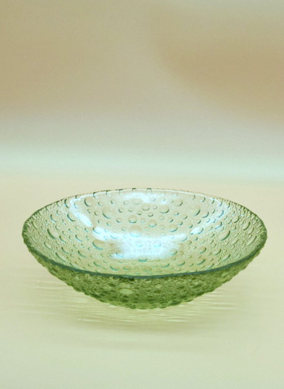 Image 1 of Vintage Bubble Glass Bowl by Pavel Panek - Mid - Century Czech Design | Unique Glass Object from the 60s/70s