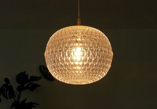 Vintage hanglamp in space age-stijl, ERCO acrylbol, jaren 60/70