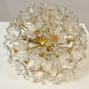 Lampada da soffitto Venini VeArt in ottone Murano, modello Sputnik anni '70, design italiano.