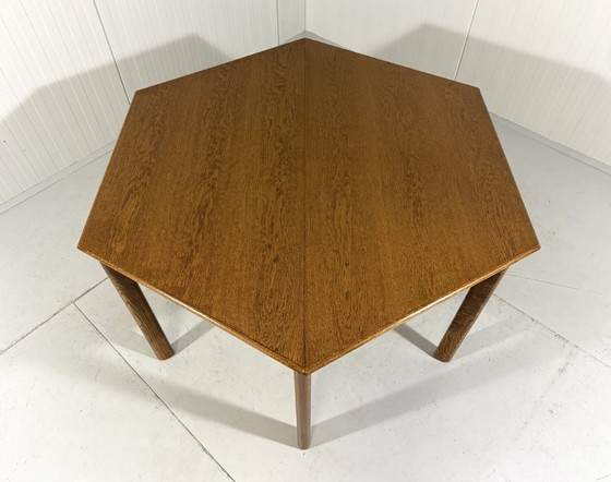 Image 1 of Extendable hexagonal dining table 1970s