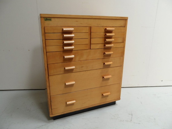 Image 1 of Vintage chest of drawers school cabinet