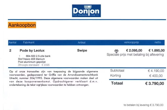 Image 1 of Pode By Leolux 2x Swipe 2.5-seater sofa - excellent condition