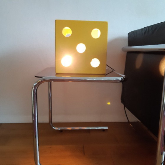 Image 1 of Lampada a dadi in legno vintage, fatta a mano, pezzo unico, anni '60