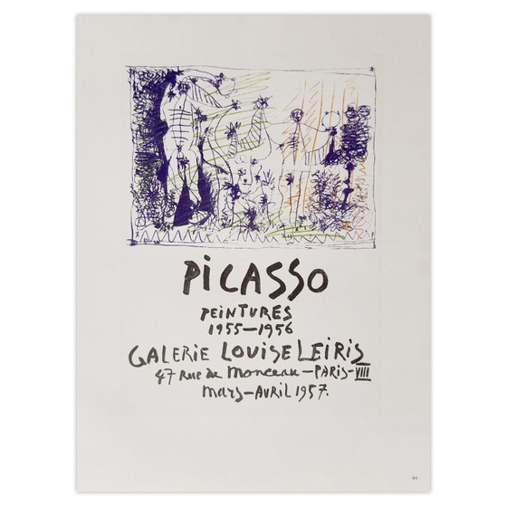 Image 1 of Pablo PICASSO AF 1957 - Galerie Louise Leiris poster 1959