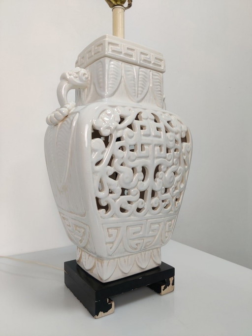 Lamp In Reticulated Ceramic By Nardini Studio