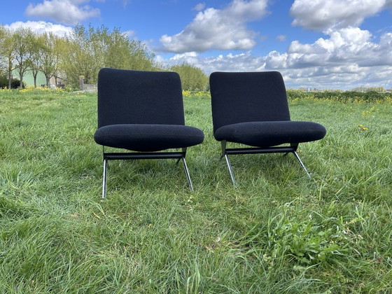 Image 1 of Set van 2 vintage Gispen 1431 fauteuils, ontworpen door André Cordemeyer (1961)