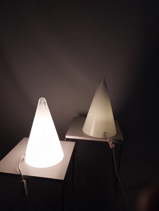 2 X S.C.E. France Tipi Table Lamp In 2 Sizes. 1980'S.