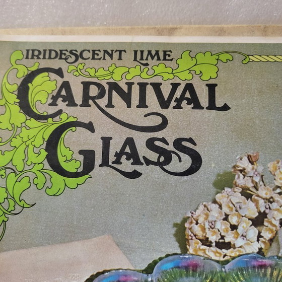 Image 1 of Aperitiefschaal van carnavalsglas, Indiana, VS, vintage 1960-1970