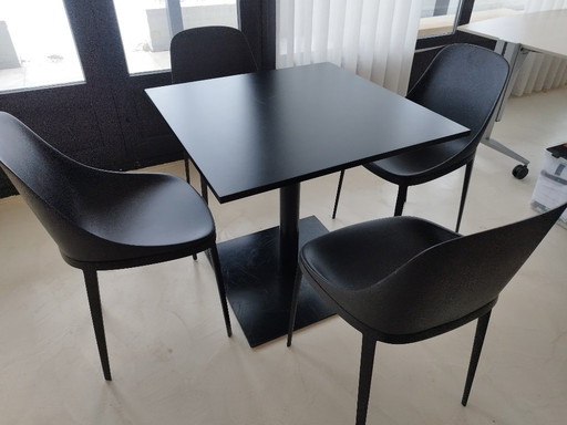 Chaise de salle à manger ou chaise visiteur Alias ​​Elle avec table (Gispen)